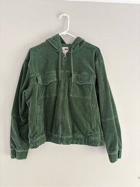 SO Hooded Corduroy Zip Jacket